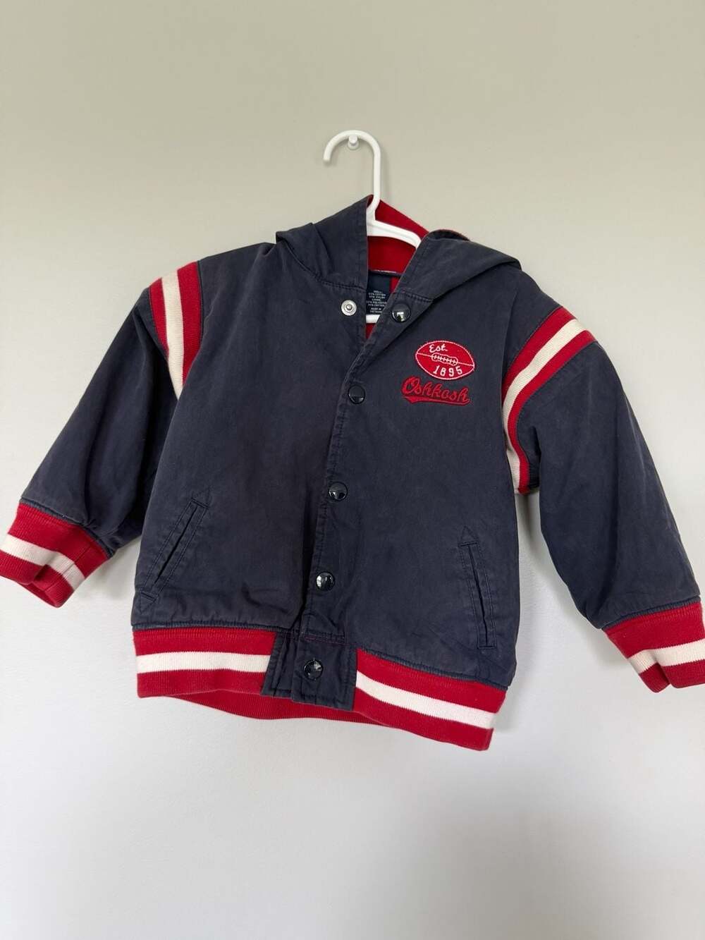 OshKosh Varsity Hooded Jacket Size 24 Months